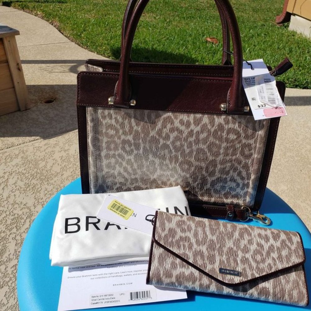 Brahmin Small Camille /Veronica Wallet Ivory Elara